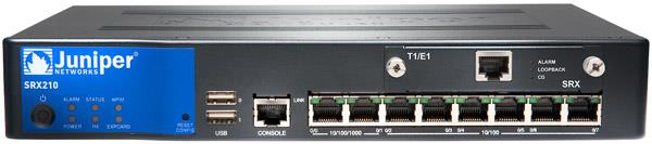 SRX210HE2-POE Juniper SRX Services Gateway 210 with 2xGE + 6xFE ports 1xmini-PIM slot, 2GB Dram 2GB Flash and 4 ports of POE (50 W across 4 ports) (Refurbished)