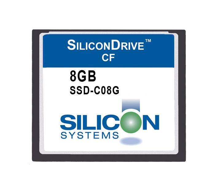 SSD-C08G-3005 SiliconSystems SiliconDrive 8GB ATA/IDE (PATA) CompactFlash (CF) Type I Internal Solid State Drive (SSD)