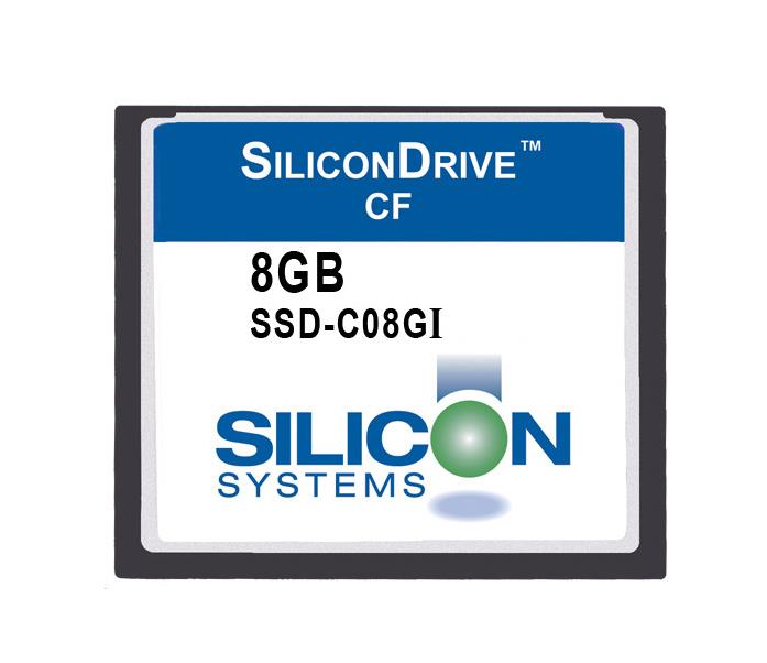 SSD-C08GI-3005 SiliconSystems SiliconDrive 8GB ATA/IDE (PATA) CompactFlash (CF) Type I Internal Solid State Drive (SSD) (Industrial Grade)