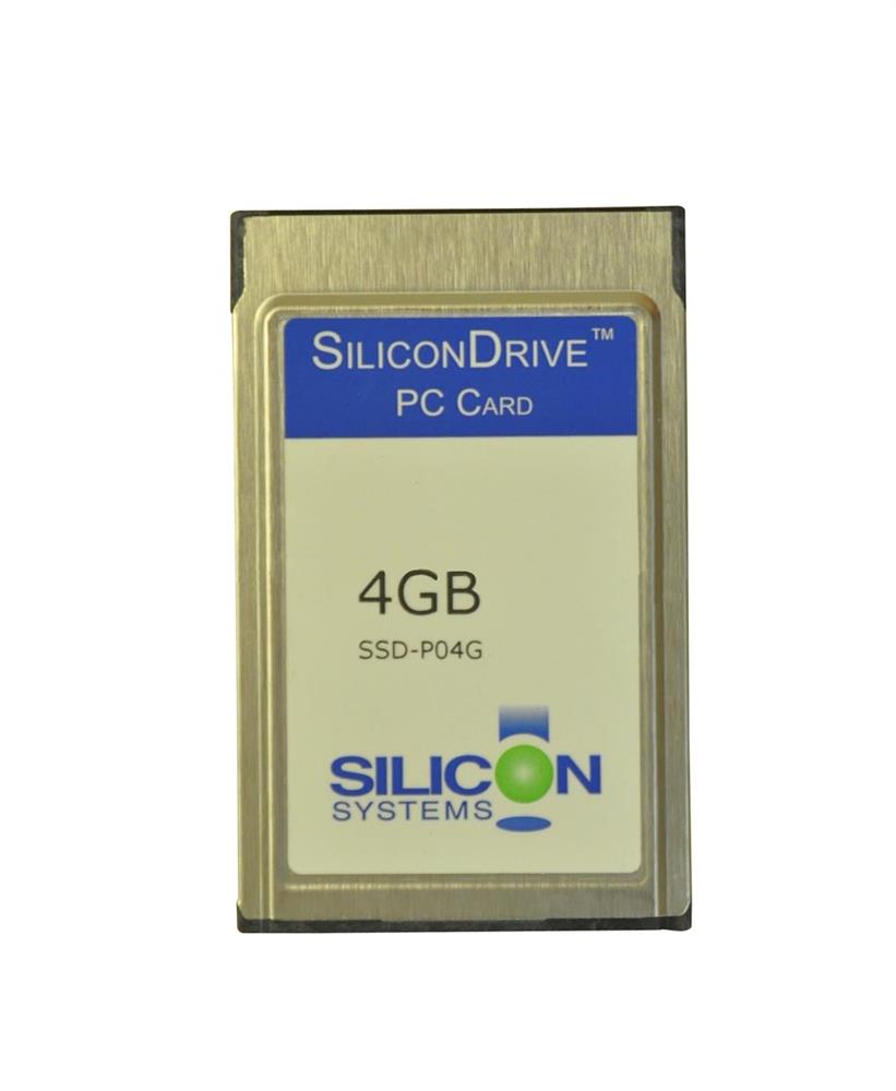 SSD-P04G-3005 SiliconSystems SiliconDrive 4GB RoHS 5/6 Removable PC Card (No DMA No SiSMART)