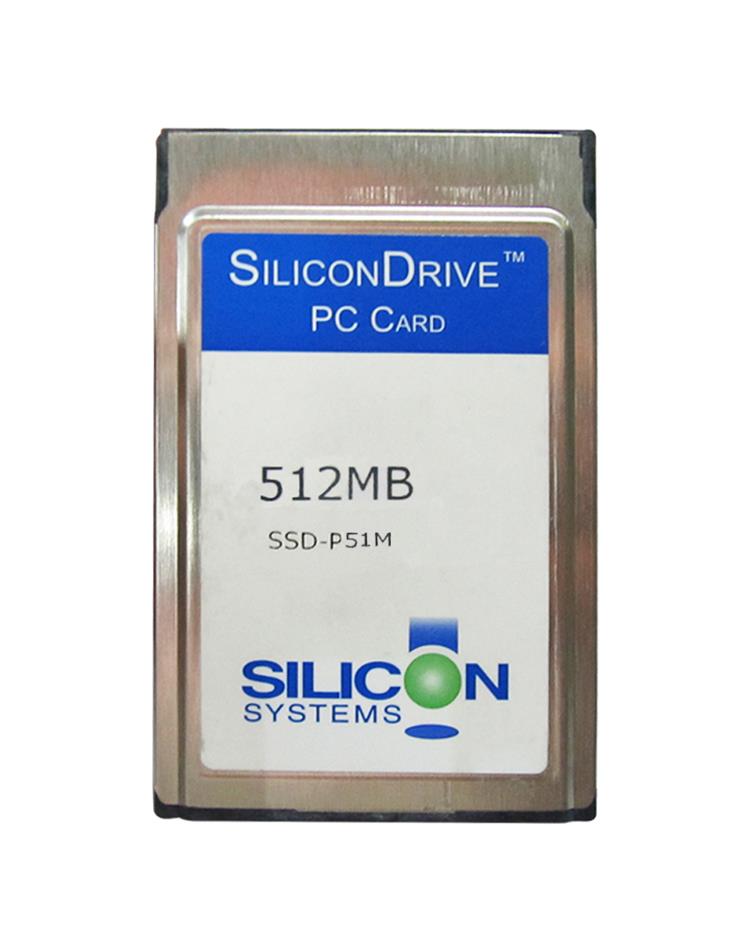 SSD-P51MI-3005 SiliconSystems SiliconDrive 512MB IndustrialRoHS 5/6 Removable PC Card (No DMA No SiSMART)