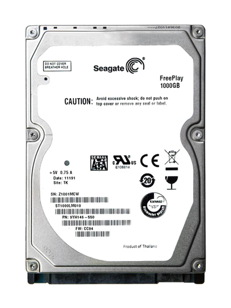 ST1000LM010 Seagate FreePlay 1TB 5400RPM SATA 3Gbps 16MB Cache 2.5-inch Internal Hard Drive
