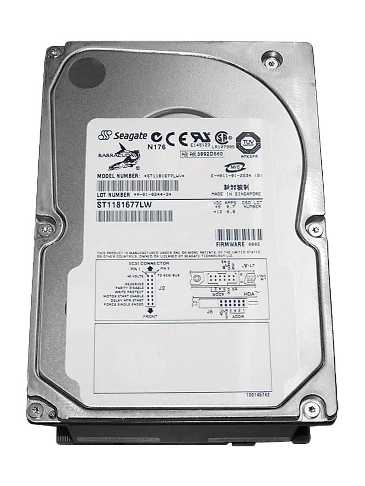 ST1181677LW Seagate Barracuda 180 181.6GB 7200RPM Ultra-160 SCSI 68-Pin 4MB Cache 3.5-inch Internal Hard Drive