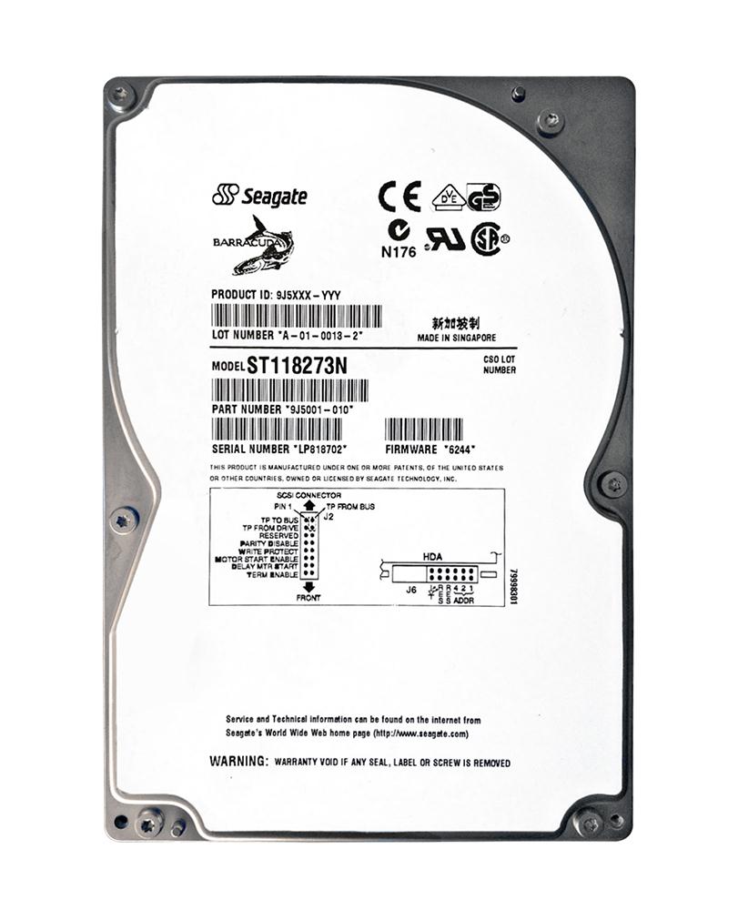 ST118273N Seagate Barracuda 18 18.2GB 7200RPM Ultra SCSI 50-Pin 512KB Cache 3.5-inch Internal Hard Drive (Refurbished)