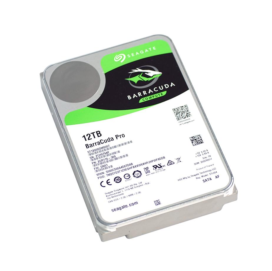ST12000DM0007 Seagate BarraCuda Pro 12TB 7200RPM SATA 6Gbps 256MB Cache (512e) 3.5-inch Internal Hard Drive