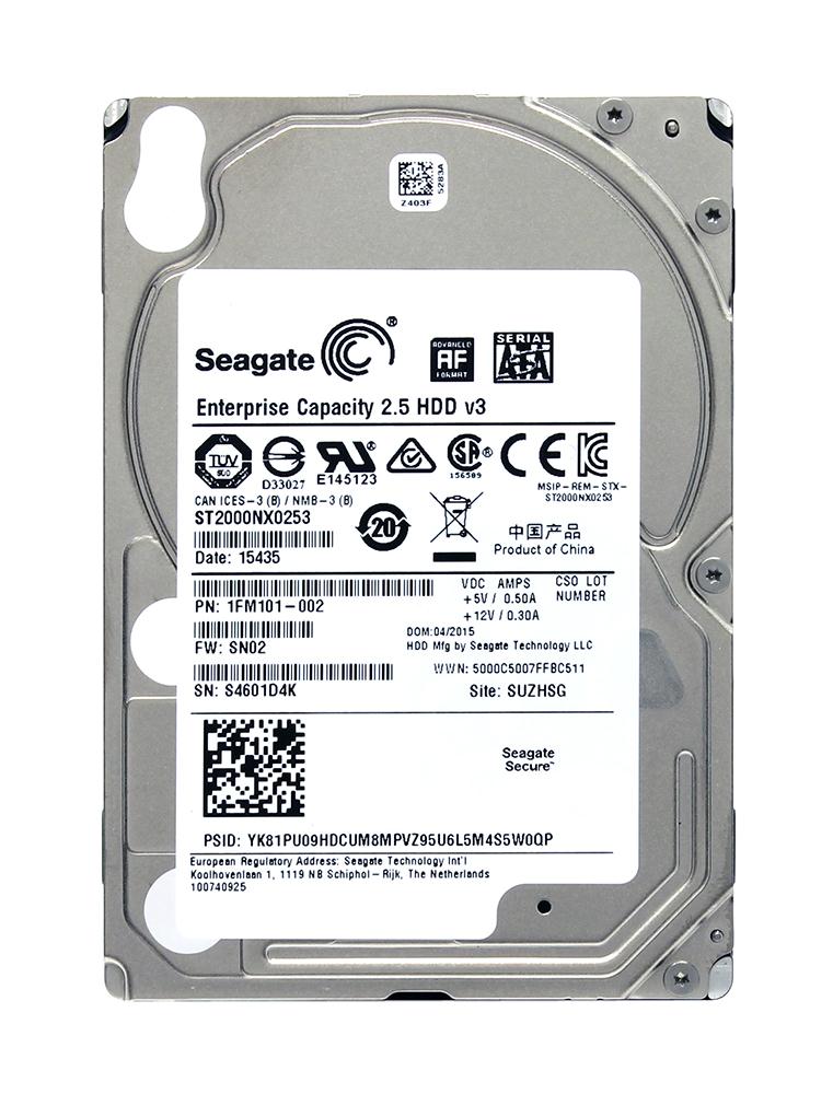 ST2000NX0253 Seagate Enterprise 2TB 7200RPM SATA 6Gbps 128MB Cache (512e) 2.5-inch Internal Hard Drive