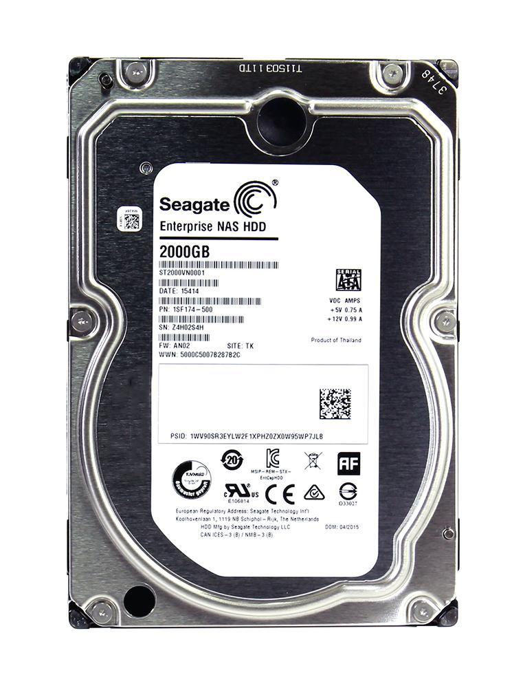 ST2000VN0001 Seagate Enterprise NAS 2TB 7200RPM SATA 6Gbps 128MB Cache 3.5-inch Internal Hard Drive