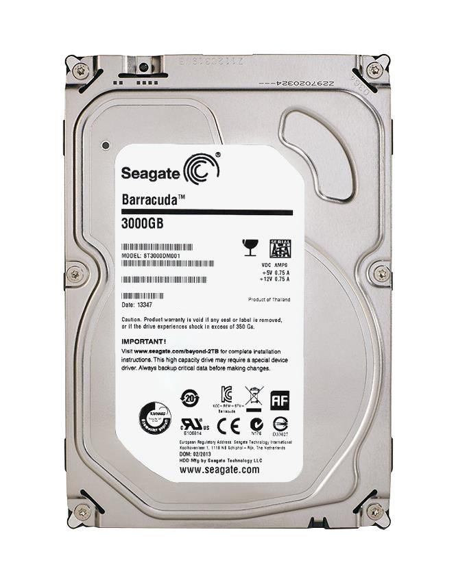 ST3000DM001-20BLK Seagate Barracuda 3TB 7200RPM SATA 6Gbps 64MB Cache 3.5-inch Internal Hard Drive (20-Pack)