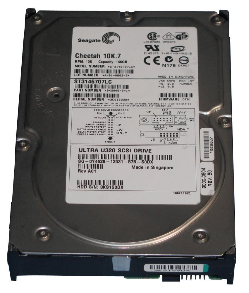 ST3146707LC Seagate Cheetah 10K.7 146GB 10000RPM Ultra-320 SCSI 80-Pin 8MB Cache 3.5-inch Internal Hard Drive