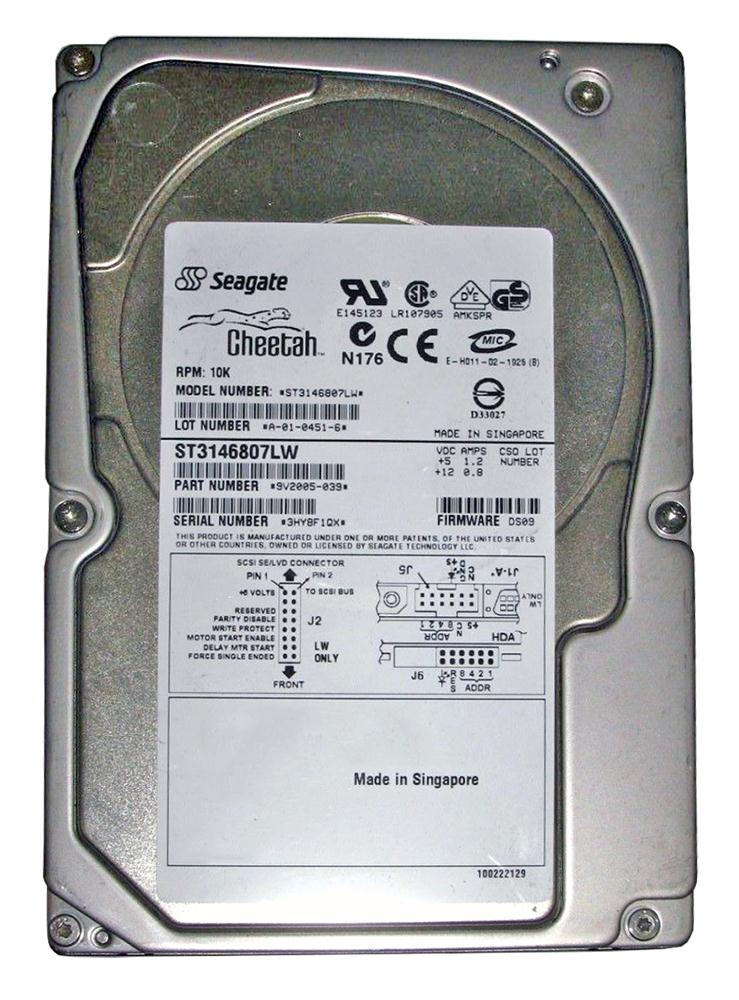ST3146807LW Seagate Cheetah 10K.6 146.8GB 10000RPM Ultra-320 SCSI 68-Pin 8MB Cache 3.5-inch Internal Hard Drive