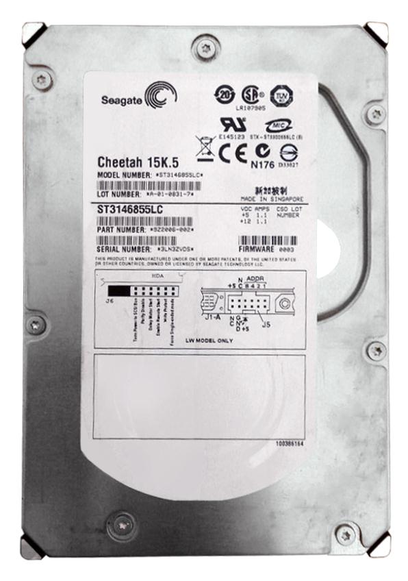 ST3146855LC Seagate Cheetah 15K.5 146GB 15000RPM Ultra-320 SCSI 80-Pin 16MB Cache 3.5-inch Internal Hard Drive
