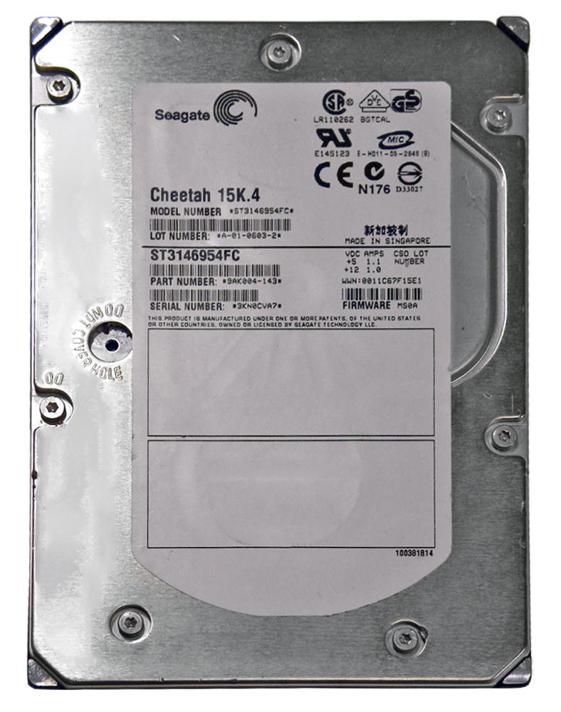 ST3146954FC Seagate Cheetah 15K.4 146.8GB 15000RPM Fibre Channel 4Gbps 8MB Cache 3.5-inch Internal Hard Drive