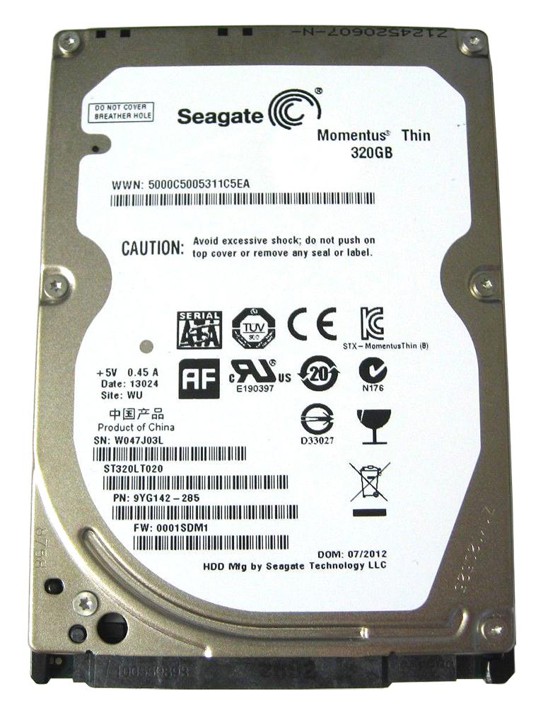 ST320LT020 Seagate Momentus Thin 320GB 5400RPM SATA 3Gbps 16MB Cache 2.5-inch Internal Hard Drive