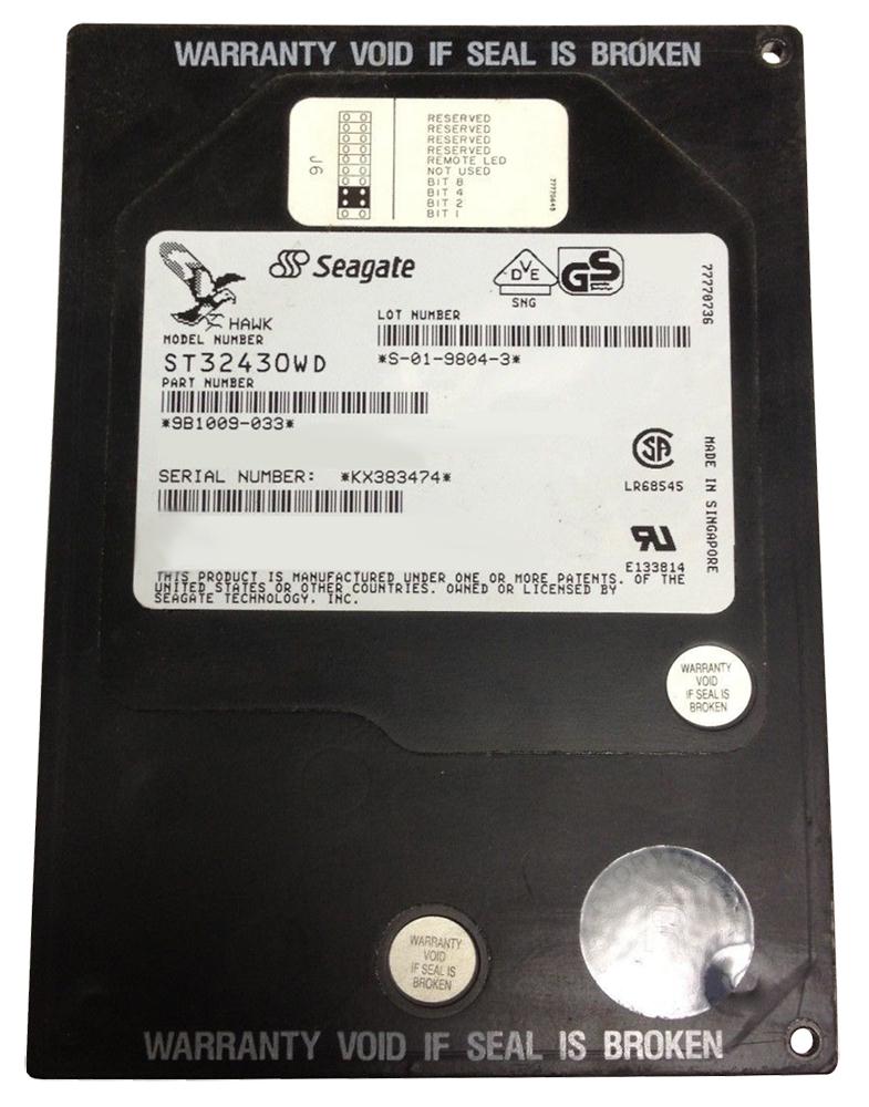 ST32430WD Seagate Hawk 2LP 2.14GB 5400RPM Fast Wide SCSI 68-Pin 512KB Cache 3.5-inch Internal Hard Drive