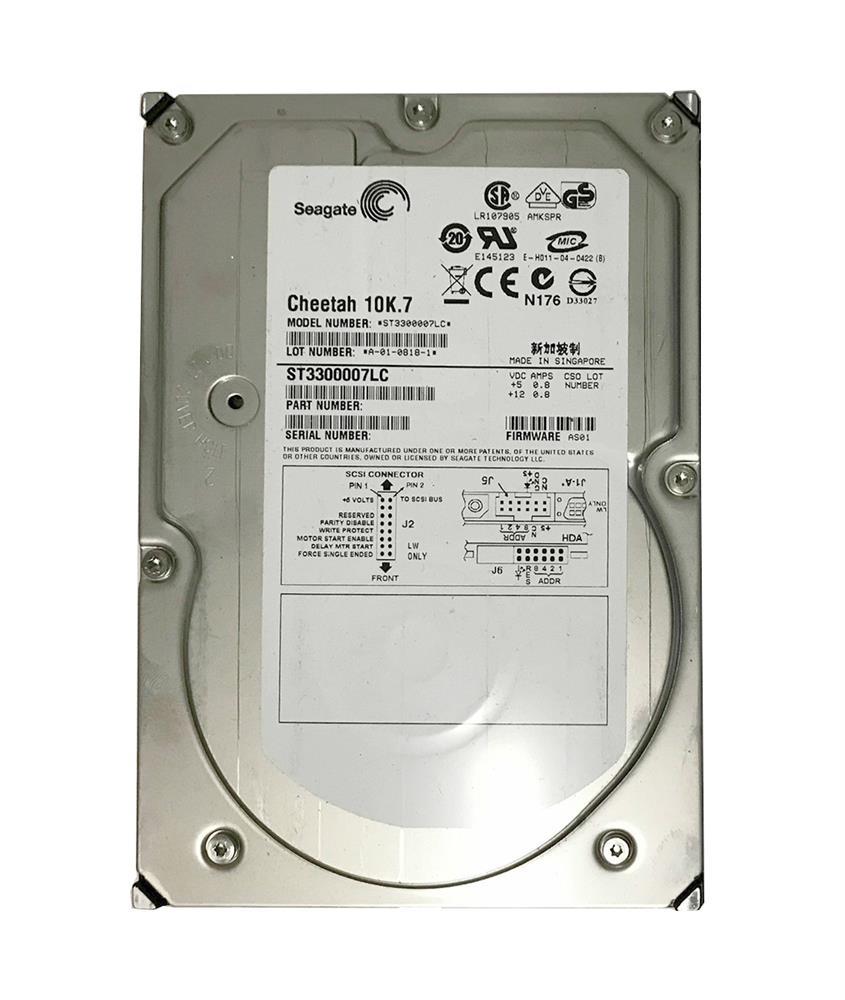 ST3300007LCR Seagate Cheetah 10K.7 300GB 10000RPM Ultra-320 SCSI 80-Pin 8MB Cache 3.5-inch Internal Hard Drive