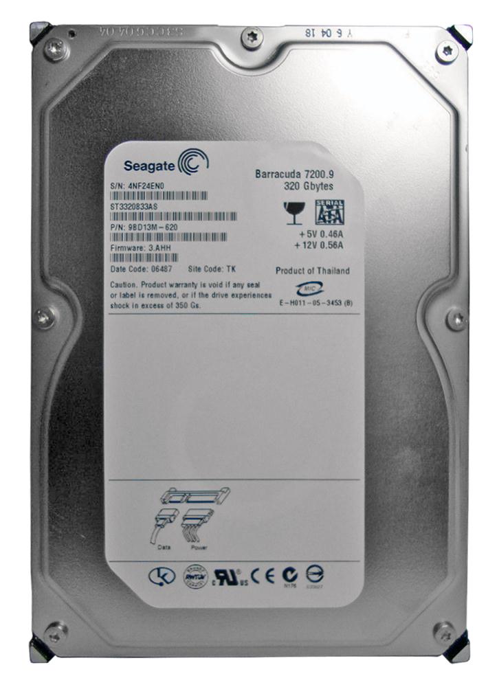 ST3320833AS Seagate Barracuda 7200.9 320GB 7200RPM SATA 3Gbps 8MB Cache 3.5-inch Internal Hard Drive