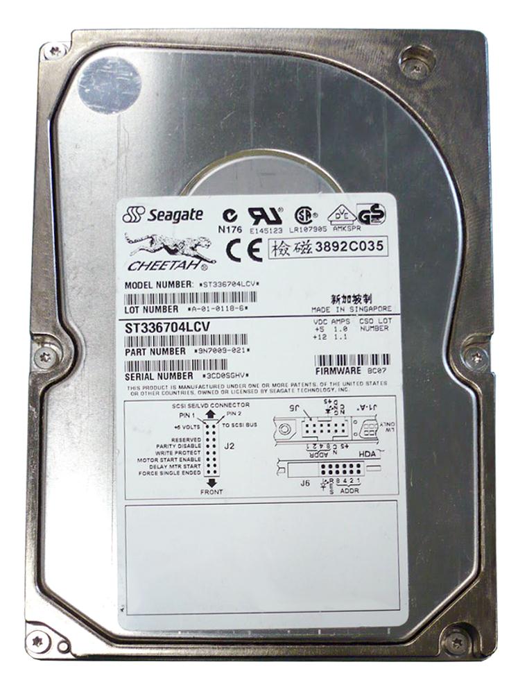 ST336704LCV Seagate Cheetah 36LP 36.7GB 10000RPM Ultra2 Wide SCSI 80-Pin 16MB Cache 3.5-inch Internal Hard Drive
