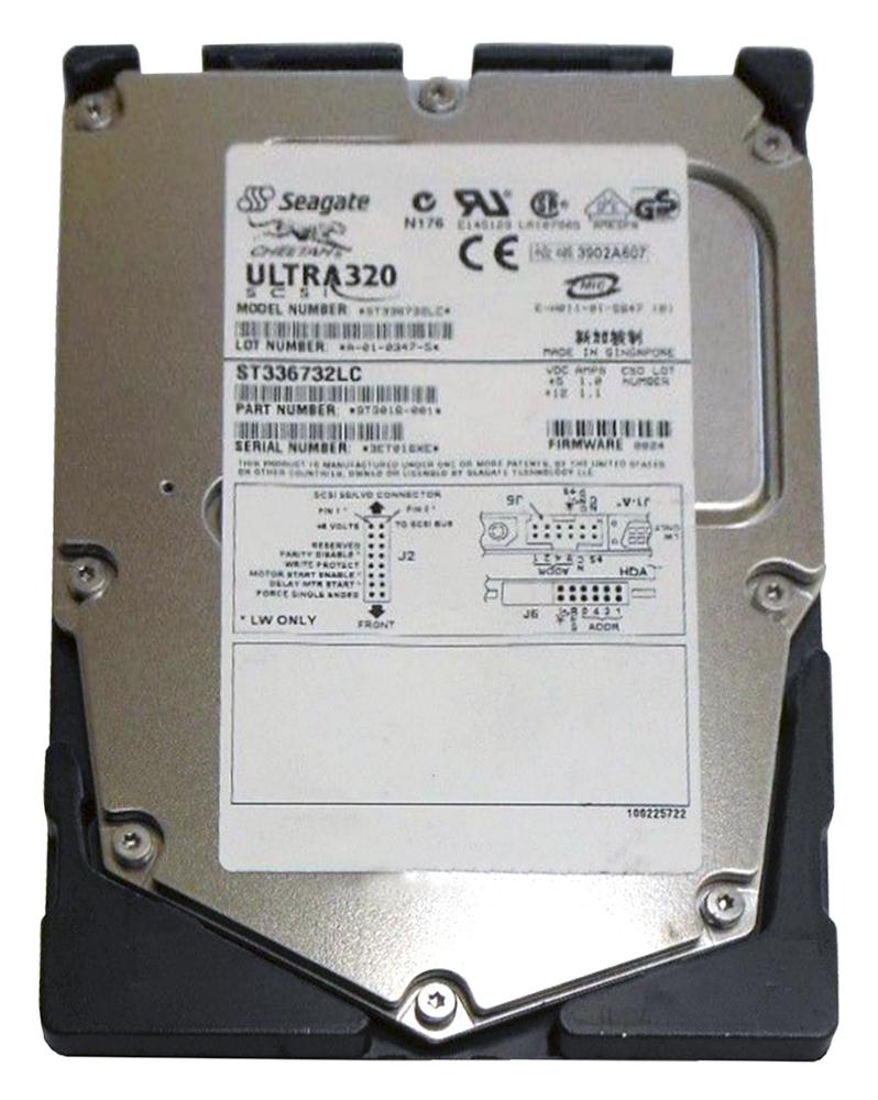 ST336732LC Seagate Cheetah X15 36.7GB 15000RPM Ultra-320 SCSI 80-Pin 8MB Cache 3.5-inch Internal Hard Drive