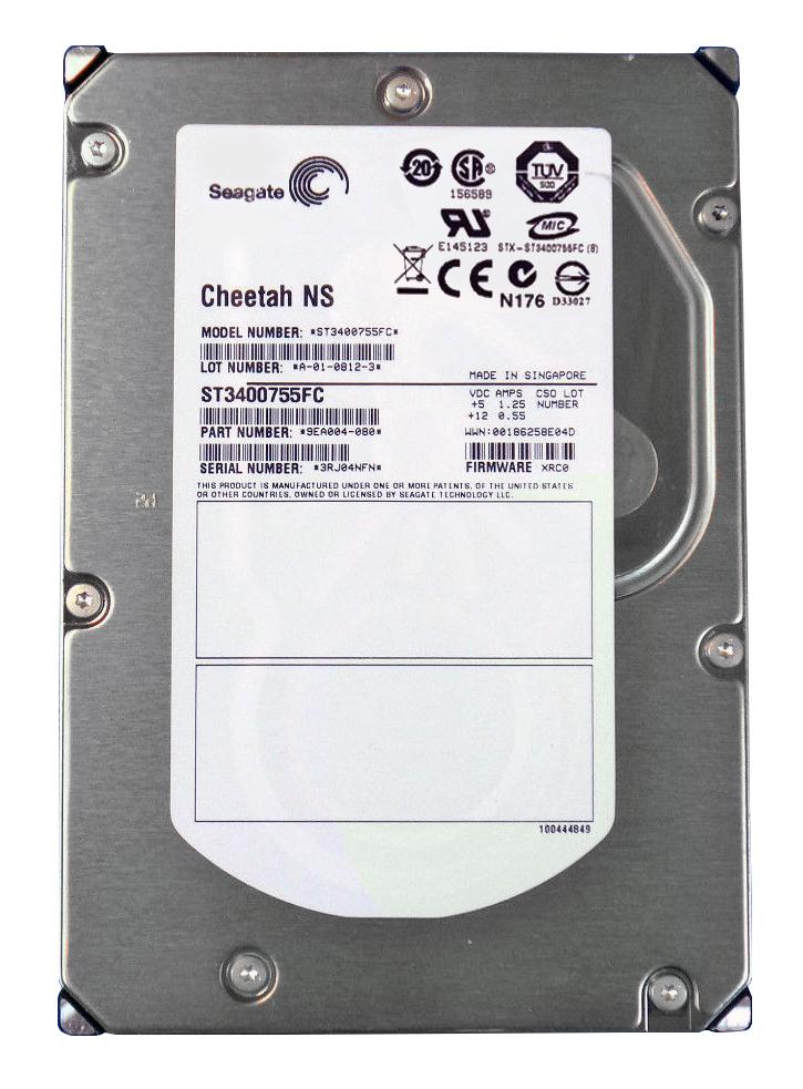 ST3400755FC Seagate Cheetah NS 400GB 10000RPM Fibre Channel 4Gbps 16MB Cache 3.5-inch Internal Hard Drive
