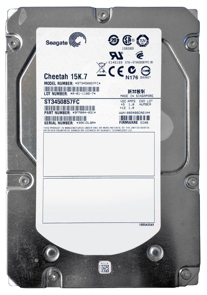 ST3450857FC Seagate Cheetah 15K.7 450GB 15000RPM Fibre Channel 4Gbps 16MB Cache 3.5-inch Internal Hard Drive