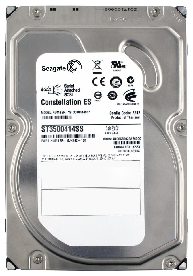 ST3500414SS Seagate Constellation ES 7200.1 500GB 7200RPM SAS 6Gbps 16MB Cache 3.5-inch Internal Hard Drive