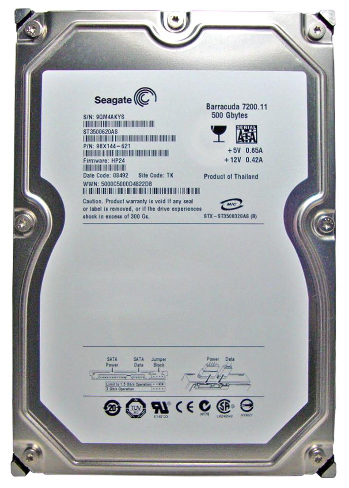 ST3500620AS Seagate Barracuda 7200.11 500GB 7200RPM SATA 3Gbps 16MB Cache 3.5-inch Internal Hard Drive