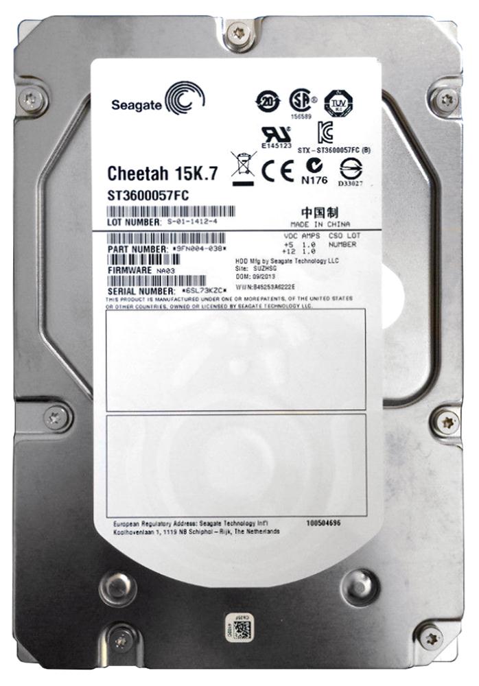 ST3600057FC Seagate Cheetah 15K.7 600GB 15000RPM Fibre Channel 4Gbps 16MB Cache 3.5-inch Internal Hard Drive