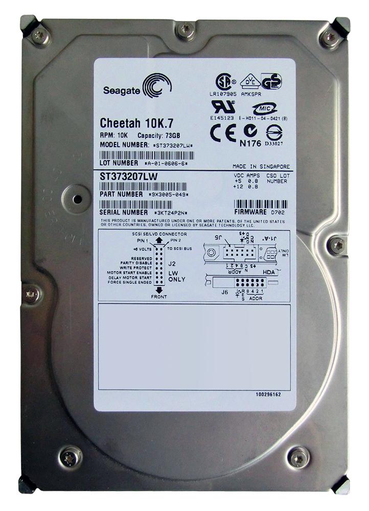 ST373207LW Seagate Cheetah 10K.7 73.4GB 10000RPM Ultra-320 SCSI 68-Pin 8MB Cache 3.5-inch Internal Hard Drive