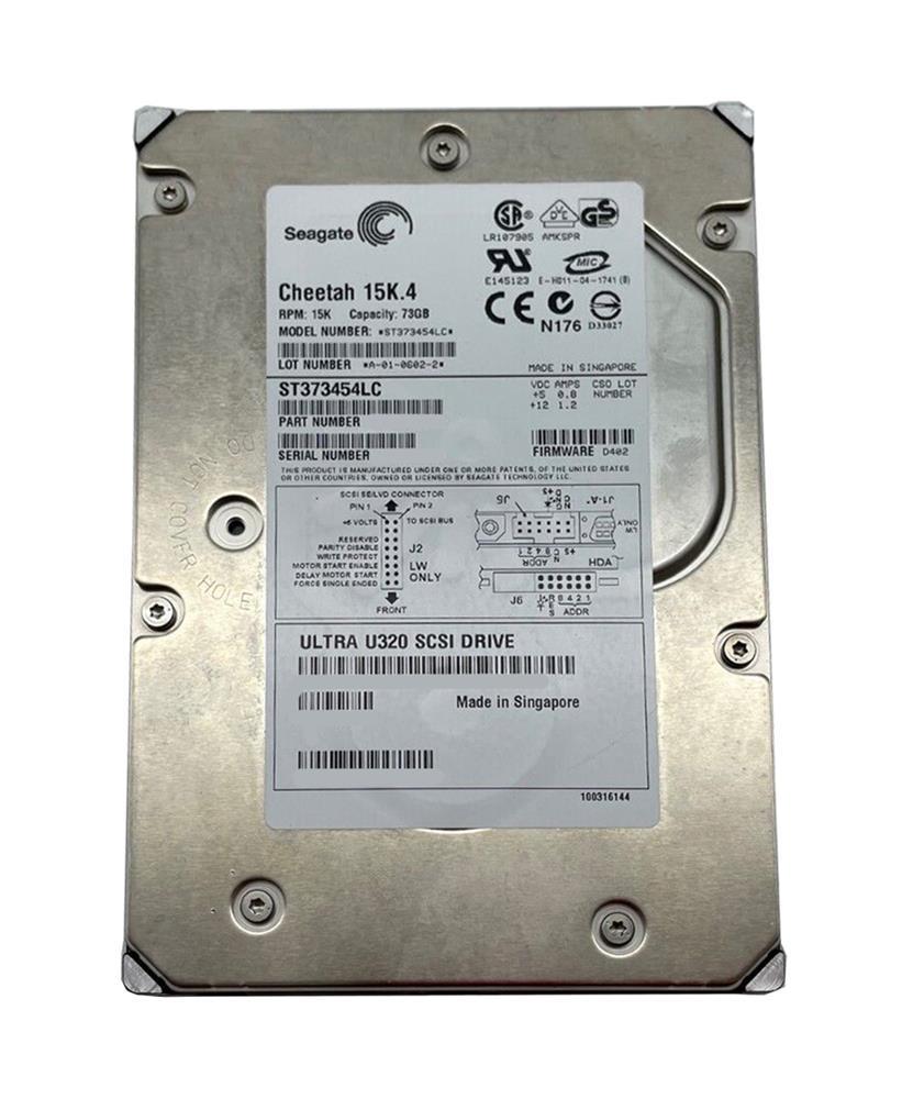 ST373454LCR Seagate Cheetah 15K.4 73GB 15000RPM Ultra-320 SCSI 80-Pin 8MB Cache 3.5-inch Internal Hard Drive
