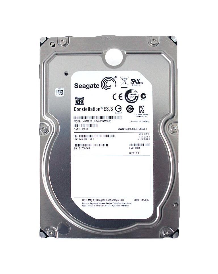 ST4000NM0033-A1 Seagate Constellation ES.3 4TB 7200RPM SATA 6Gbps 128MB Cache (512n) 3.5-inch Internal Hard Drive