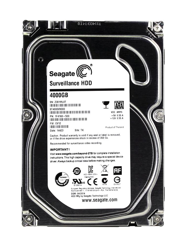 ST4000VX000 Seagate Surveillance 4TB 5900RPM SATA 6Gbps 64MB Cache 3.5-inch Internal Hard Drive