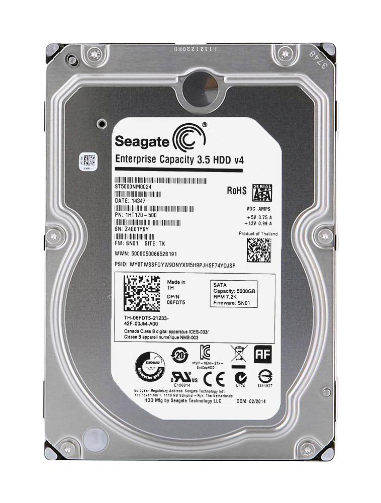 ST5000NM0024 Seagate Enterprise 5TB 7200RPM SATA 6Gbps 128MB Cache 3.5-inch Internal Hard Drive