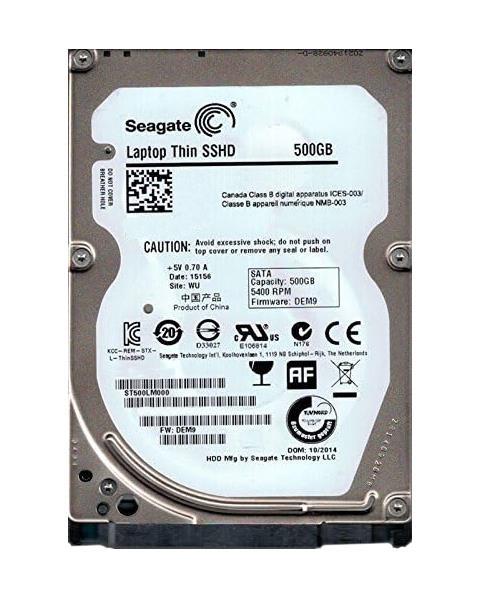 ST500LM000-A1 Seagate Laptop SSHD 500GB 5400RPM SATA 6Gbps 64MB Cache 8GB MLC NAND SSD 2.5-inch Internal Hybrid Hard Drive