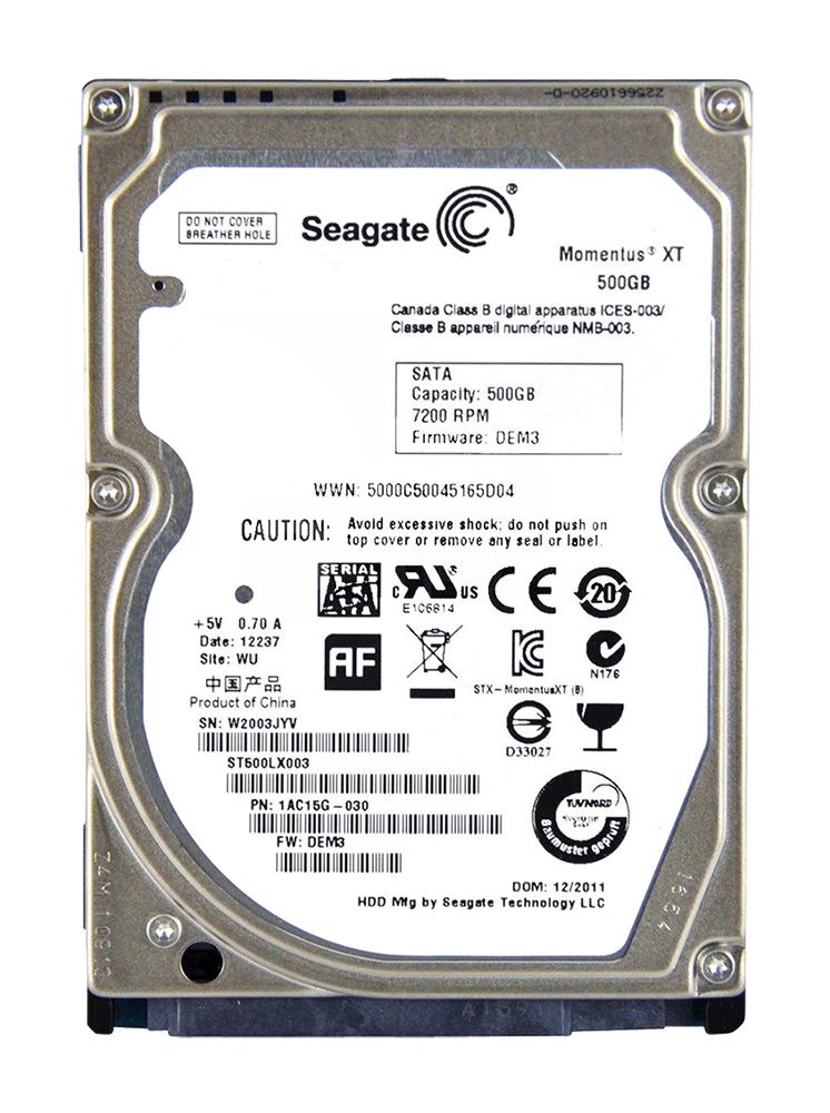 ST500LX003 Seagate Momentus XT 500GB 7200RPM SATA 6Gbps 32MB Cache 4GB SLC SSD Embedded 2.5-inch Internal Hybrid Hard Drive