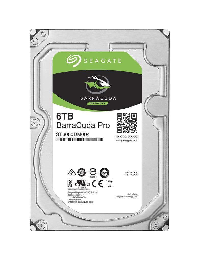 ST6000DM004 Seagate BarraCuda Pro 6TB 7200RPM SATA 6Gbps 256MB Cache (512e) 3.5-inch Internal Hard Drive