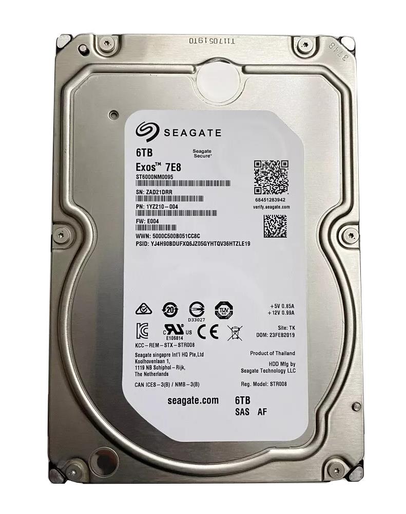 ST6000NM0095 Seagate Enterprise 6TB 7200RPM SAS 12Gbps 256MB Cache (512e) 3.5-inch Internal Hard Drive
