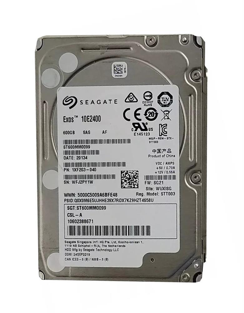 ST600MM0099-40PK Seagate Enterprise Performance 10K 600GB 10000RPM SAS 12Gbps 256MB Cache 16GB NAND SSD (512e) 2.5-inch Internal Hybrid Hard Drive (40-Pack)