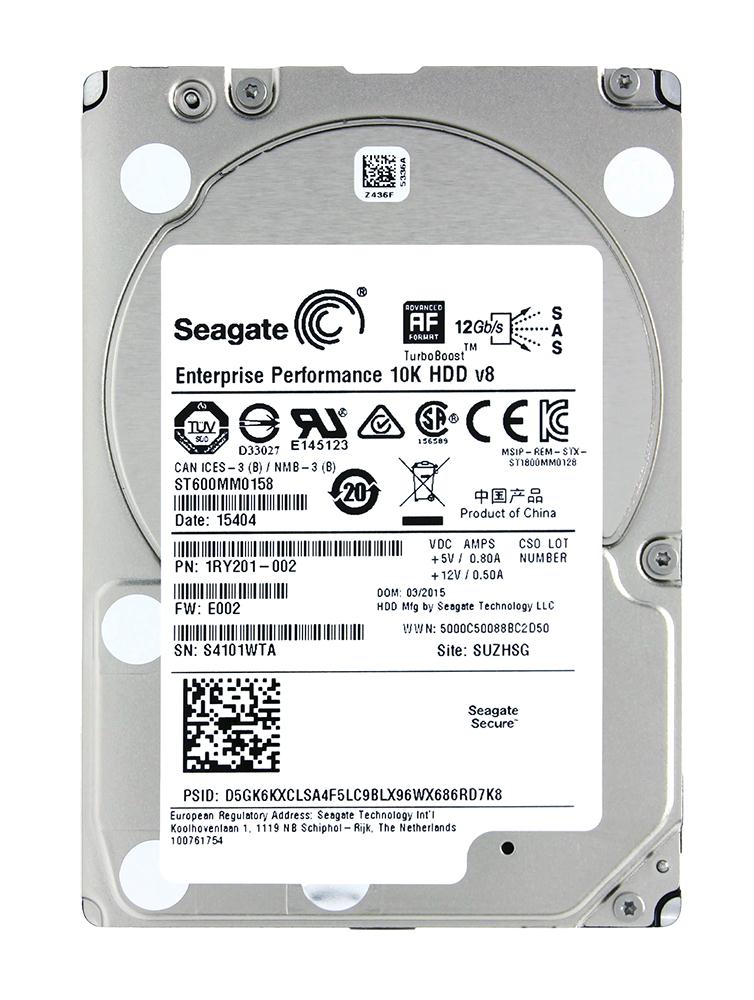 ST600MM0158 Seagate Enterprise Performance 10K.8 600GB 10000RPM SAS 12Gbps 128MB Cache 32GB SSD TurboBoost (512e) 2.5-inch Internal Hybrid Hard Drive