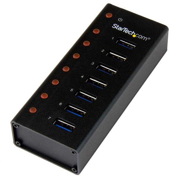 ST7300U3M StarTech 7-Port USB 3.0 Hub - Desktop or Wall-Mountable Metal Enclosure