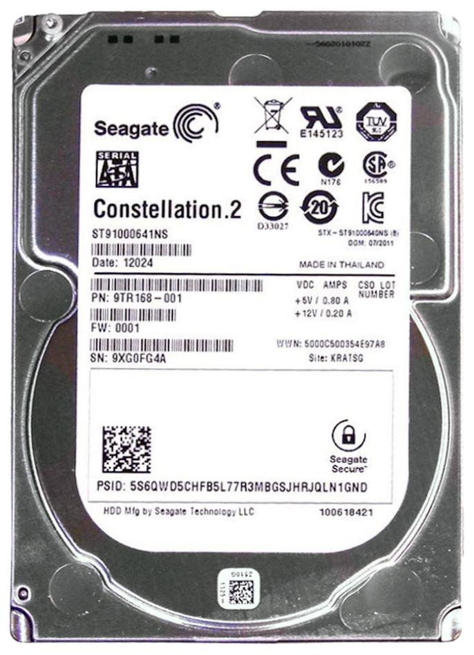 ST91000641NS Seagate Constellation.2 1TB 7200RPM SATA 6Gbps 64MB Cache (512n) 2.5-inch Internal Hard Drive