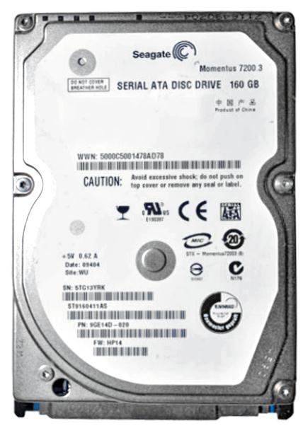 ST9160411AS Seagate Momentus 7200.3 160GB 7200RPM SATA 3Gbps 16MB Cache 2.5-inch Internal Hard Drive