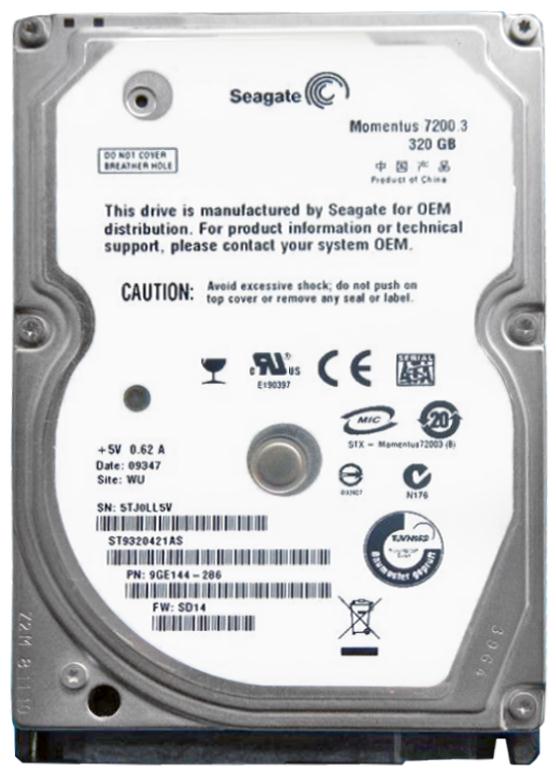 ST9320421AS Seagate Momentus 7200.3 320GB 7200RPM SATA 3Gbps 16MB Cache 2.5-inch Internal Hard Drive