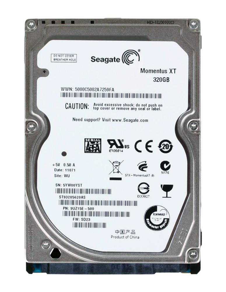 ST93205620AS Seagate Momentus XT 320GB 7200RPM SATA 3Gbps 32MB Cache 4GB SLC SSD 2.5-inch Internal Hybrid Hard Drive