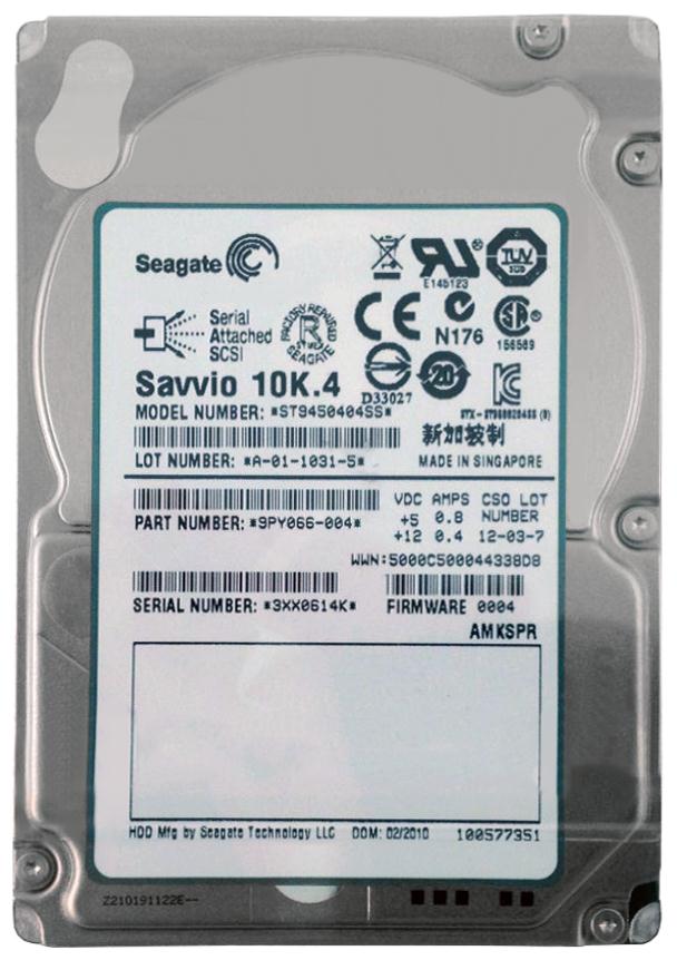 ST9450404SS Seagate Savvio 10K.4 450GB 10000RPM SAS 6Gbps 16MB Cache 2.5-inch Internal Hard Drive