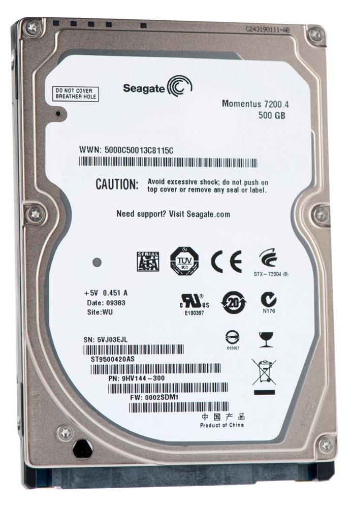 ST9500420AS Seagate Momentus 7200.4 500GB 7200RPM SATA 3Gbps 16MB Cache 2.5-inch Internal Hard Drive