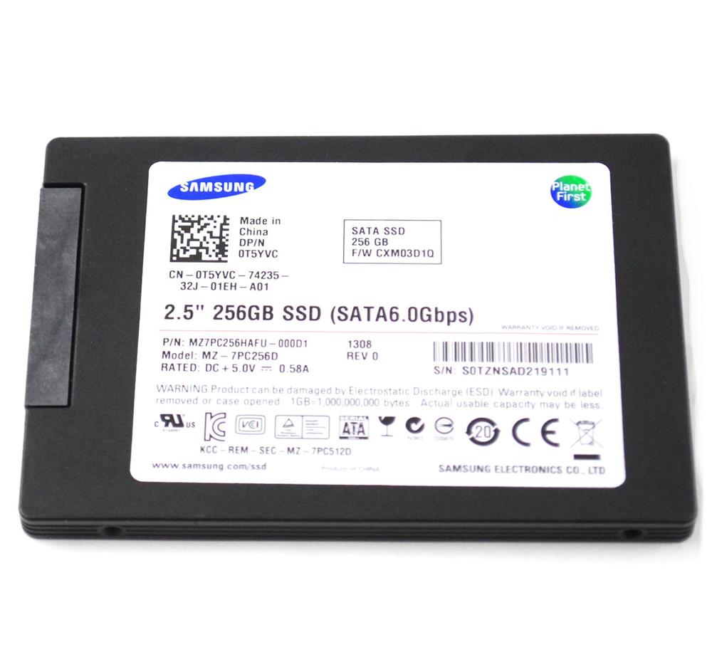 T5YVC Dell 256GB MLC SATA 6Gbps 2.5-inch Internal Solid State Drive (SSD)