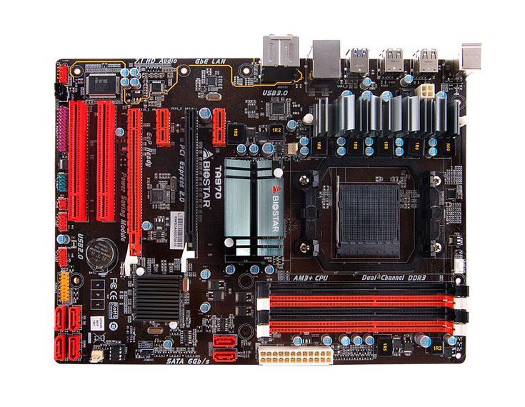 TA970R Biostar Socket Am3 AMD 970 DDR3 2000 MHz Oc SATA III 6GB/s Raid Gigabit Lan Usb 3.0 ATX Motherboard (Refurbished)