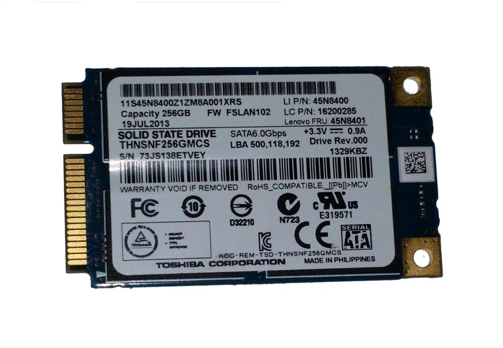 THNSNF256GMCS Toshiba HG5 Series 256GB MLC SATA 6Gbps mSATA Internal Solid State Drive (SSD)