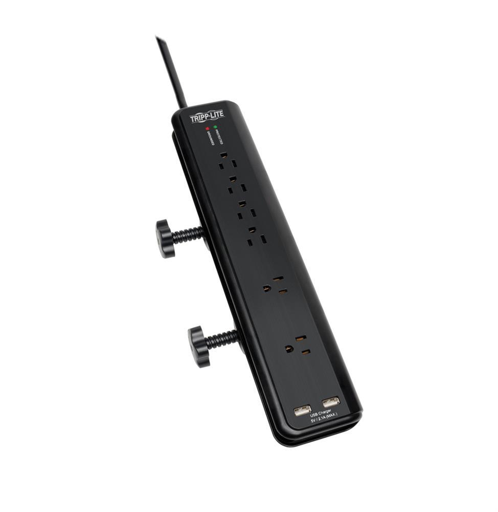 TLP606DMUSB-D4 Tripp Lite 6ft Cord 6-Outlets Surge Protector Suppressor