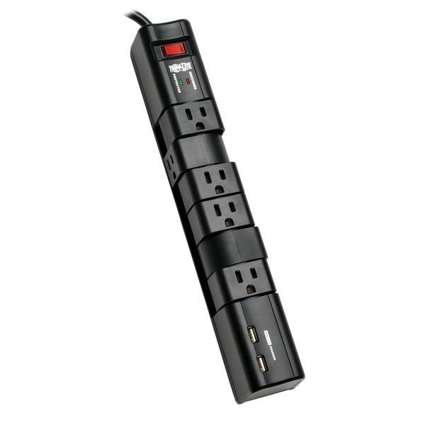 TLP608RUSBB-A1 Tripp Lite 8ft 6-Outlets 1080J Surge Suppressor